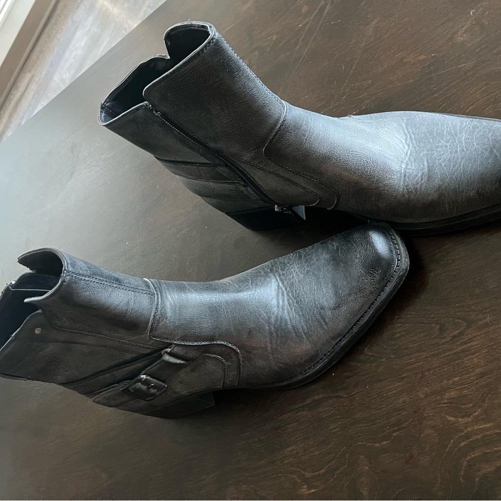 Rock & Republic Gray Western Ankle Boots